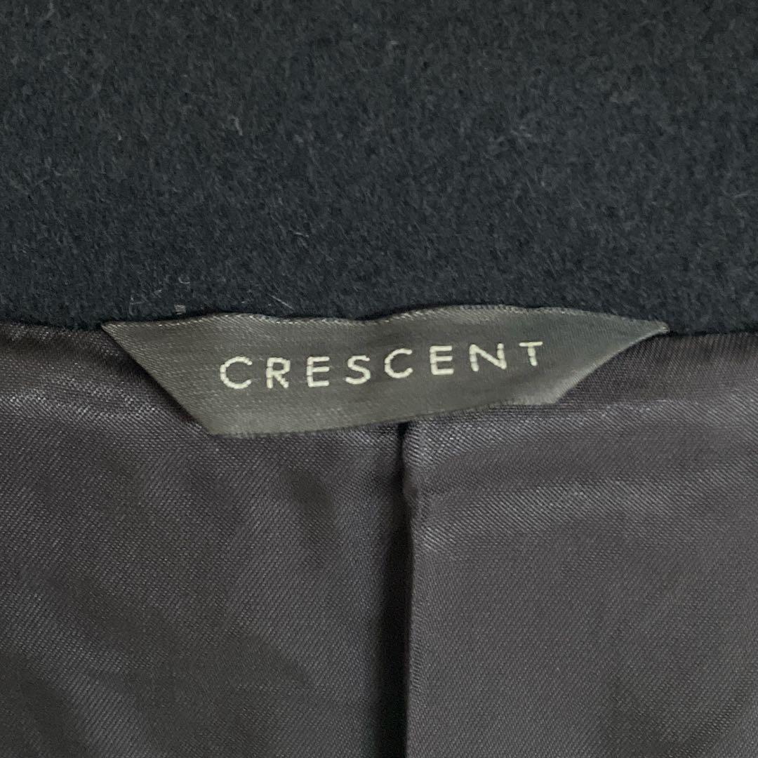 ◆美品◆ CRESCENT　カシミヤ混　Aラインウールコート　黒　M 日本製