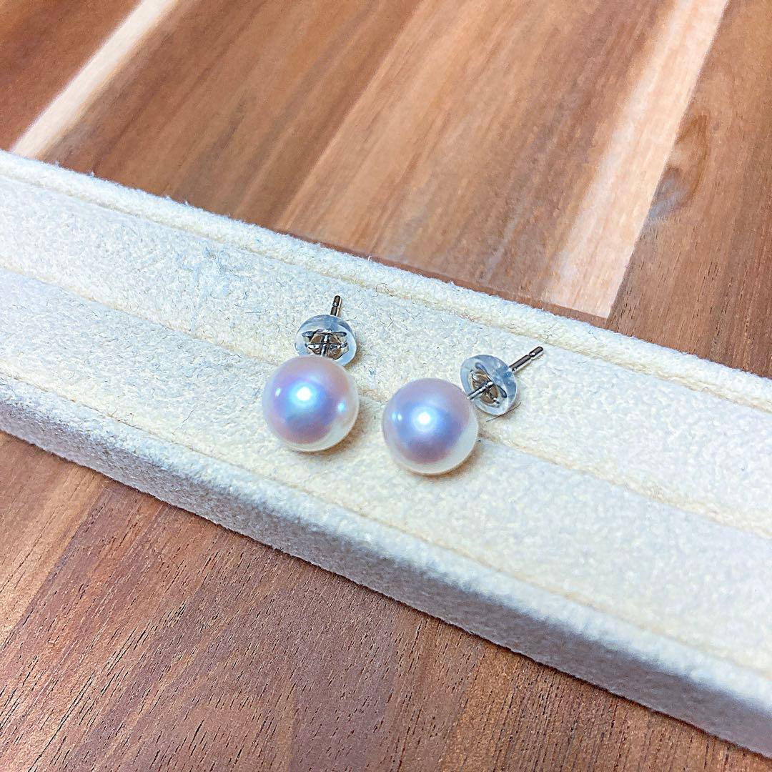 【新品・百貨店商品／総本店】2020天女級プラチナPTアコヤ真珠ピアス最強珠です