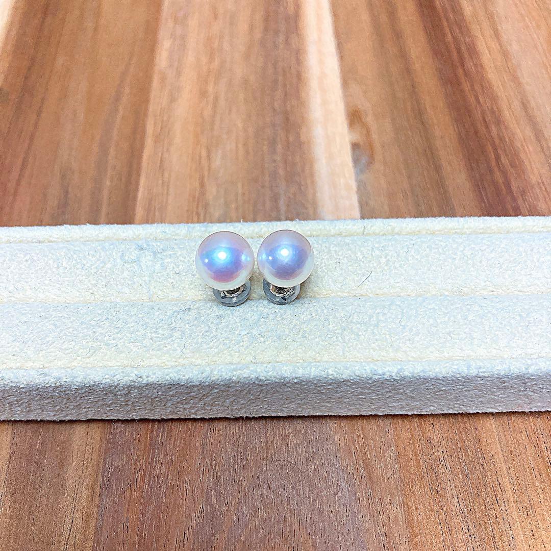 【新品・百貨店商品／総本店】2020天女級プラチナPTアコヤ真珠ピアス最強珠です