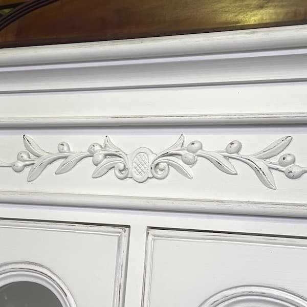 フランス製　アンティーク調カップボード　食器棚　キャビネット　飾り棚　シャビィ