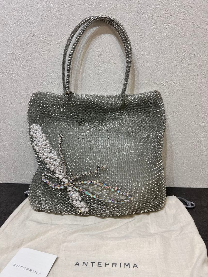 アンテプリマ ワイヤー パーティーバッグ パール バタフライ 美品