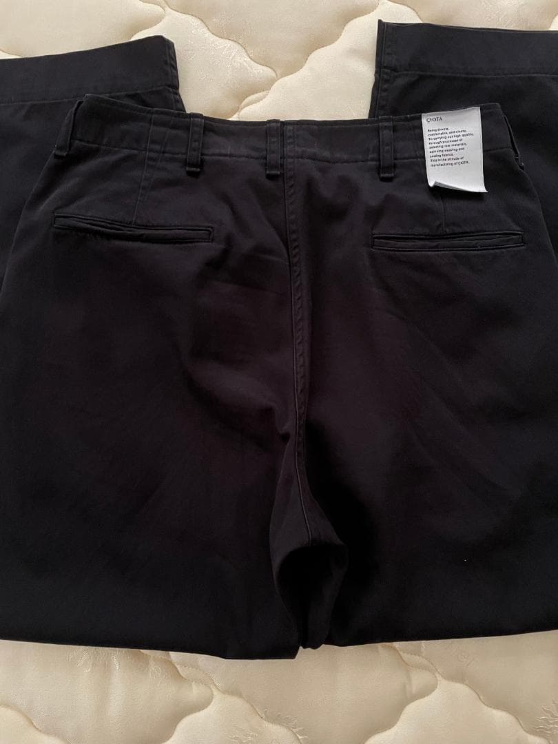 CIOTA スビンコットンウエポンチノパンツ (BLACK) サイズ4