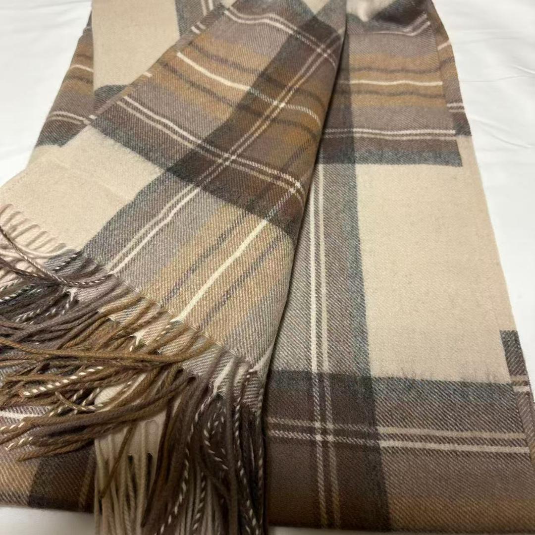 ジョンストンズ カシミア 大判ストール マフラー ナチュラルスチュワー