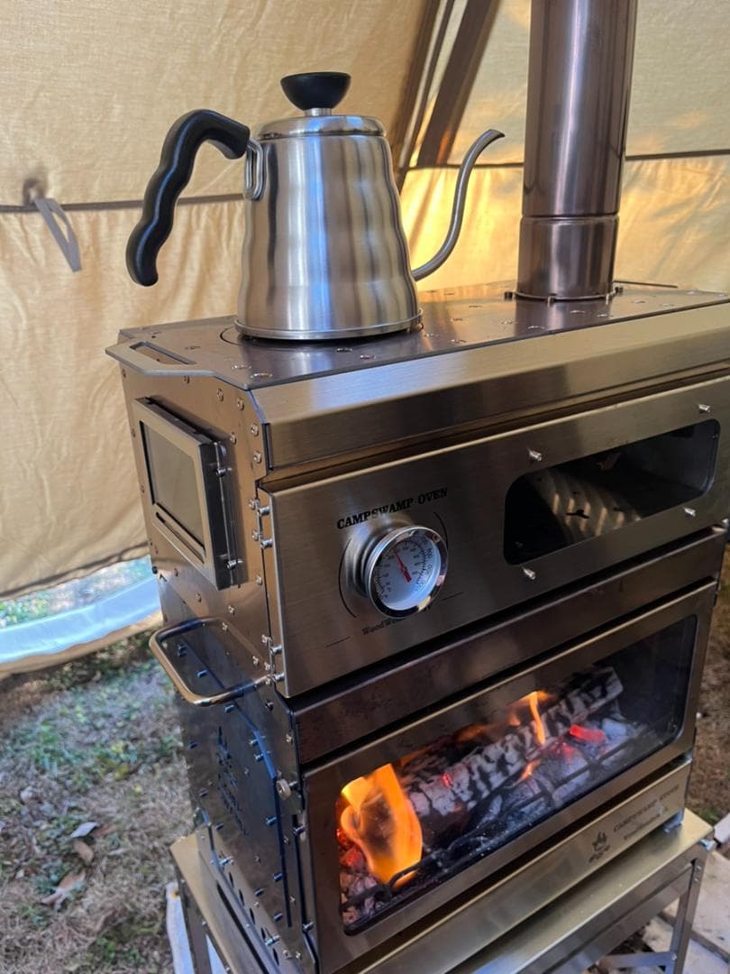 薪ストーブWoodWonders4＋パイプオーブン＋レンコンテント2M＋ガード