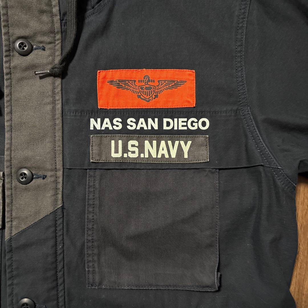 AVIREX U.S. NAVY ESSEX CV-9 ミリタリージャケットL