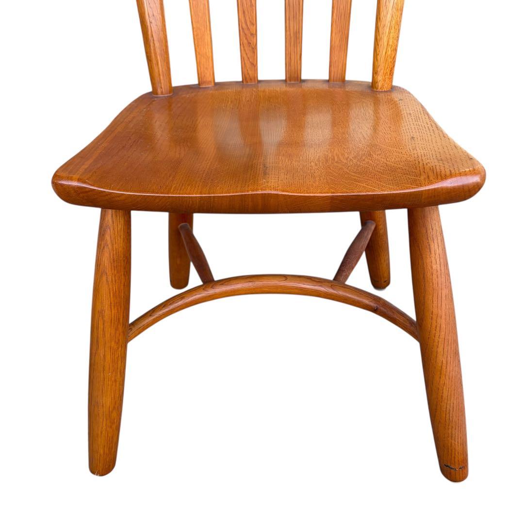 美品 柏木工 無垢材 ウィンザーチェア ダイニング ボウバック 2脚セット②