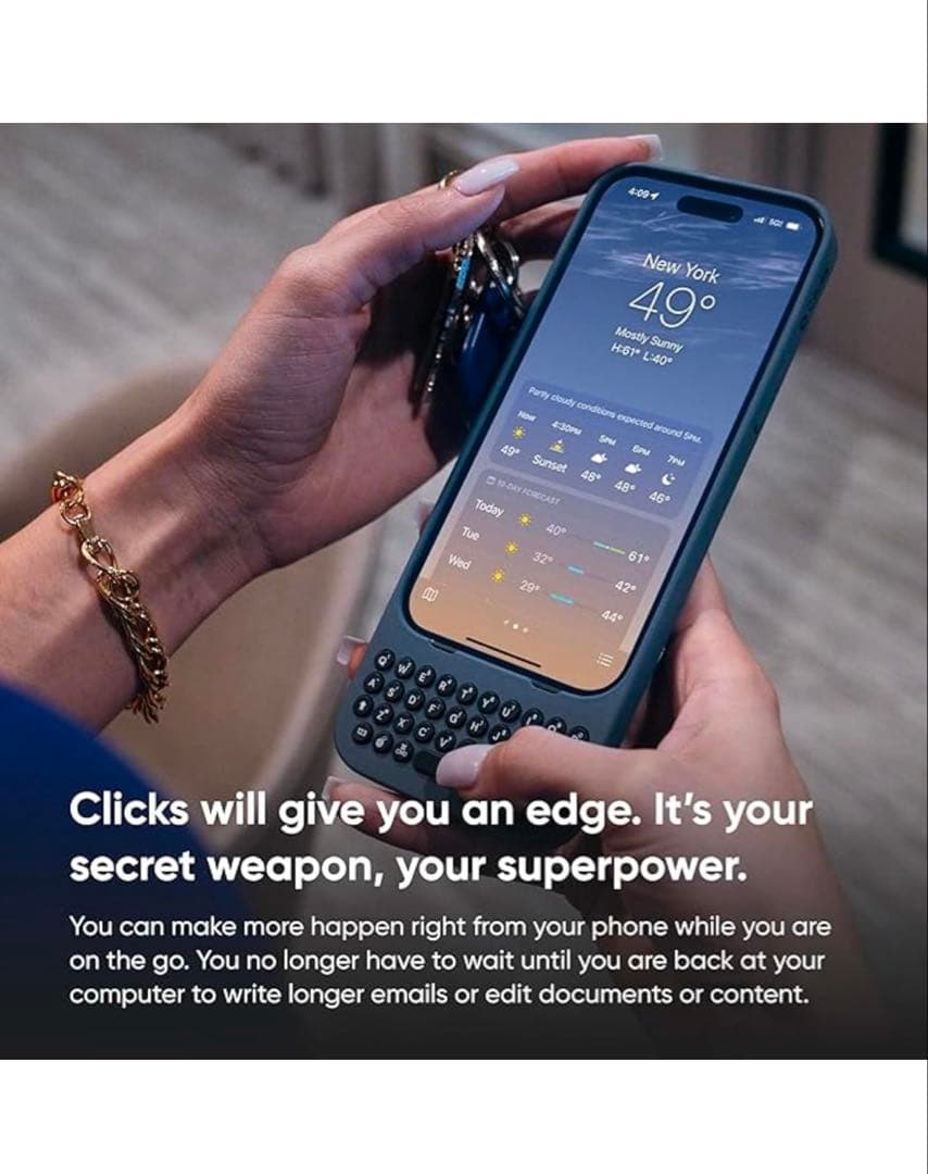 Clicks(クリックス) iphone15ProMax キーボード付き ケース