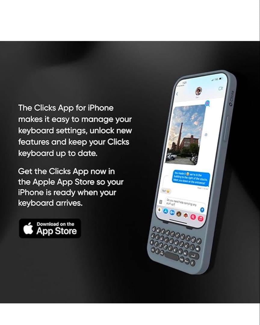 Clicks(クリックス) iphone15ProMax キーボード付き ケース