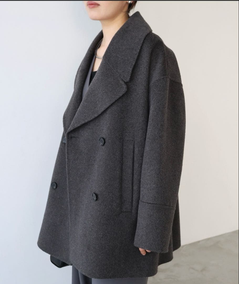 evernavy エバーネイビー ウールリバーPコート