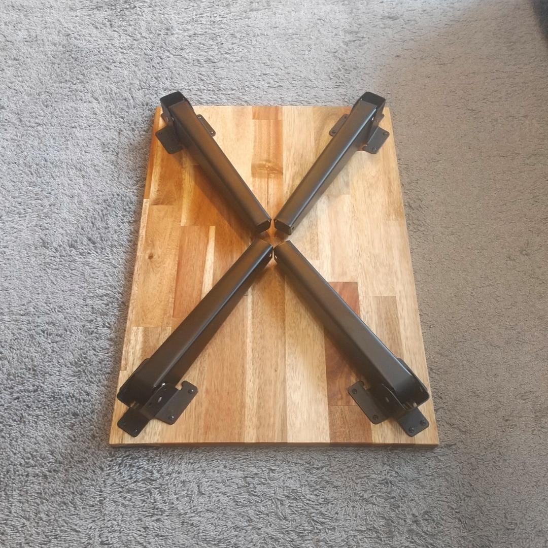 【600mm×400mm】アカシア無垢集成材 折りたたみローテーブル