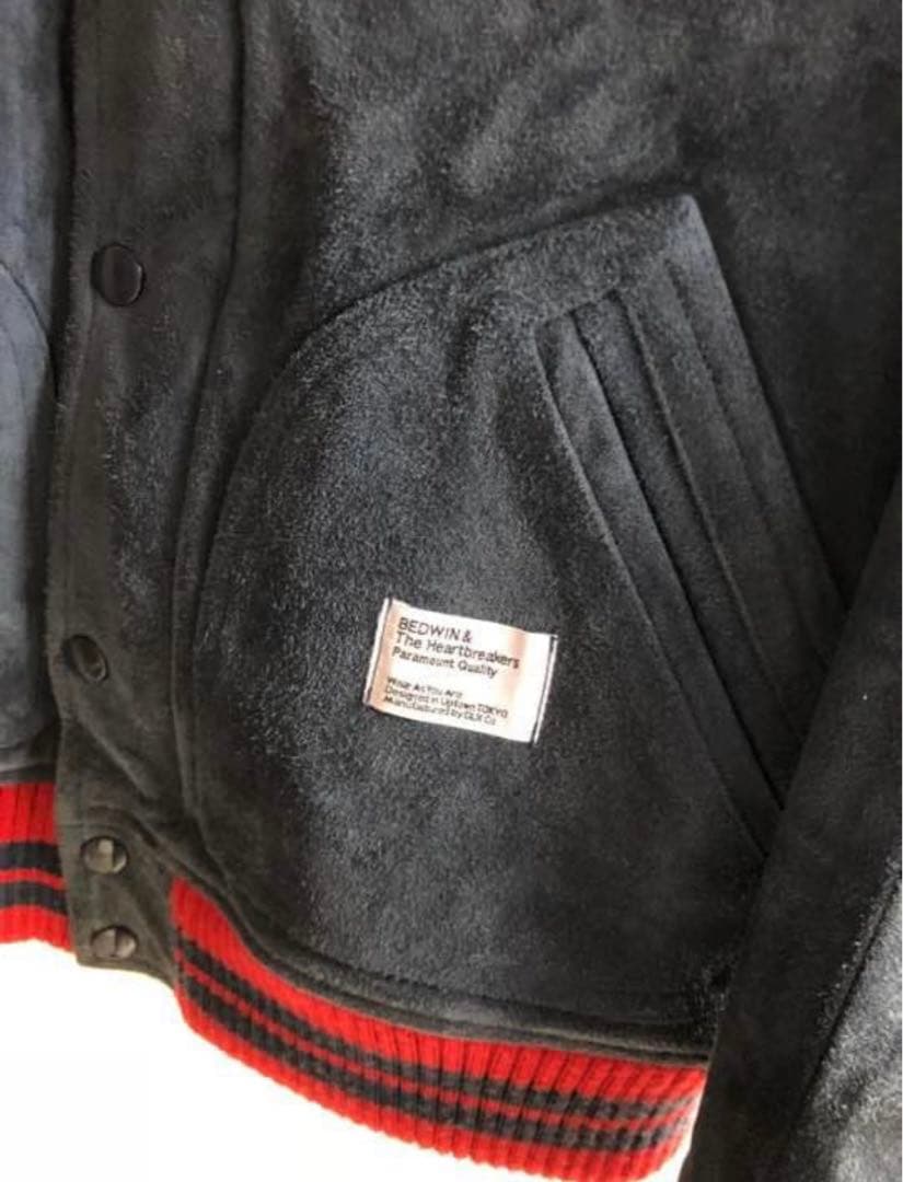 最終値下げ定価13万4000円ベドウィン オールスウェードスタジャン　レザー