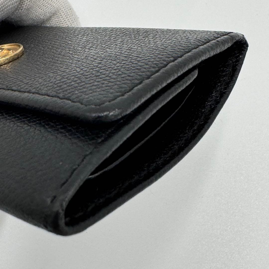 CHANEL シャネル ココボタン レザー 6連 キーケース ブラック シリアル