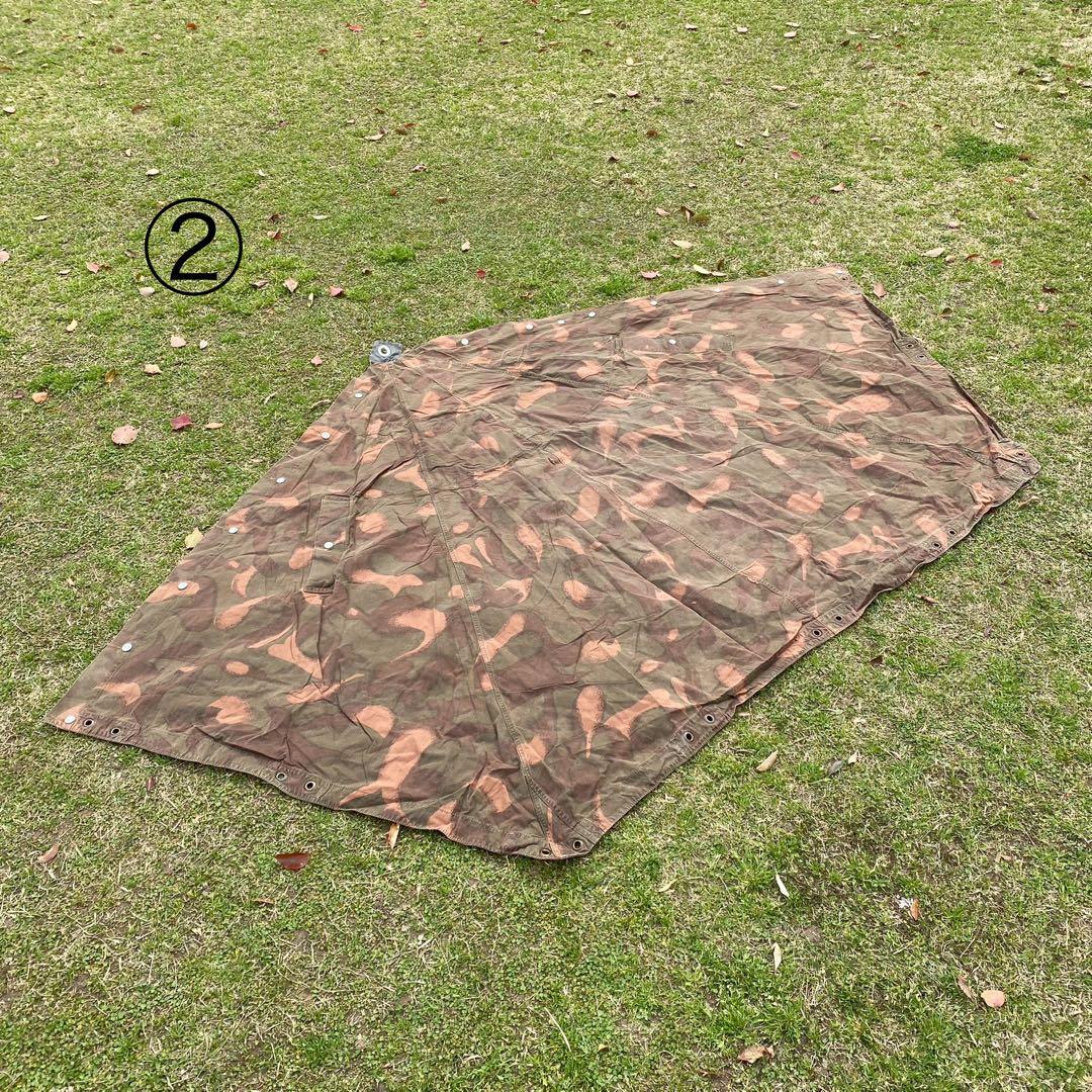 ま*と様 ハンガリー軍　軍幕⑤　ポンチョ　２枚　ポール・ペグセット　 ワンポール