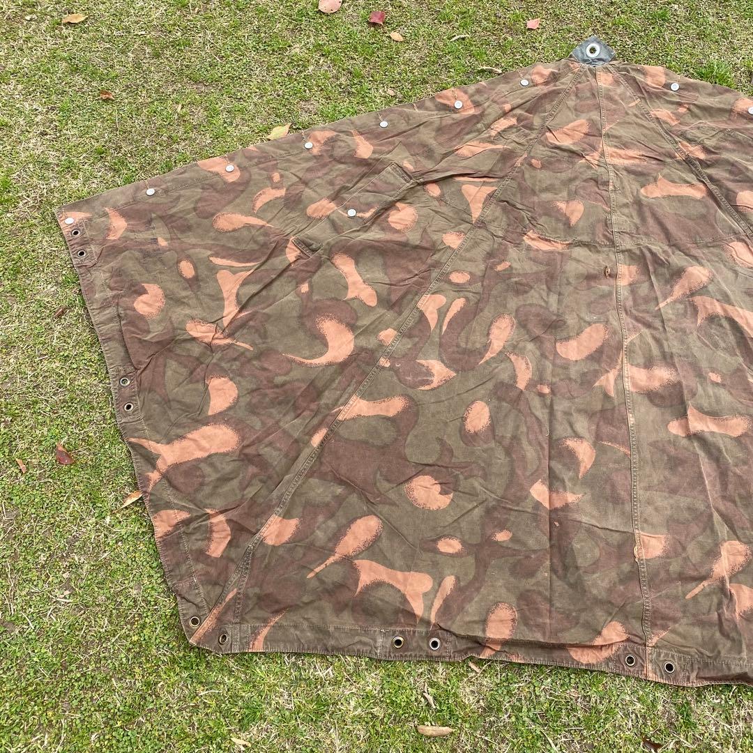 ま*と様 ハンガリー軍　軍幕⑤　ポンチョ　２枚　ポール・ペグセット　 ワンポール