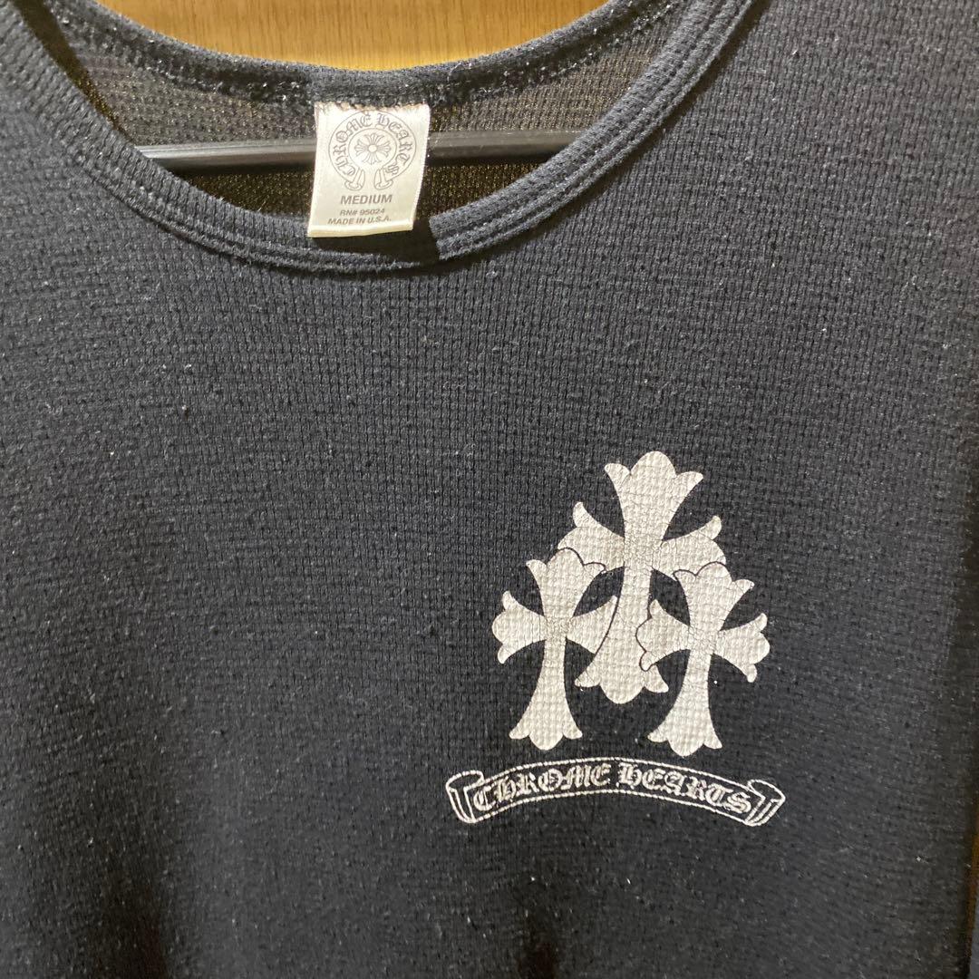 CHROME HEARTS クロムハーツ ベルトループ クロスボタン レザー