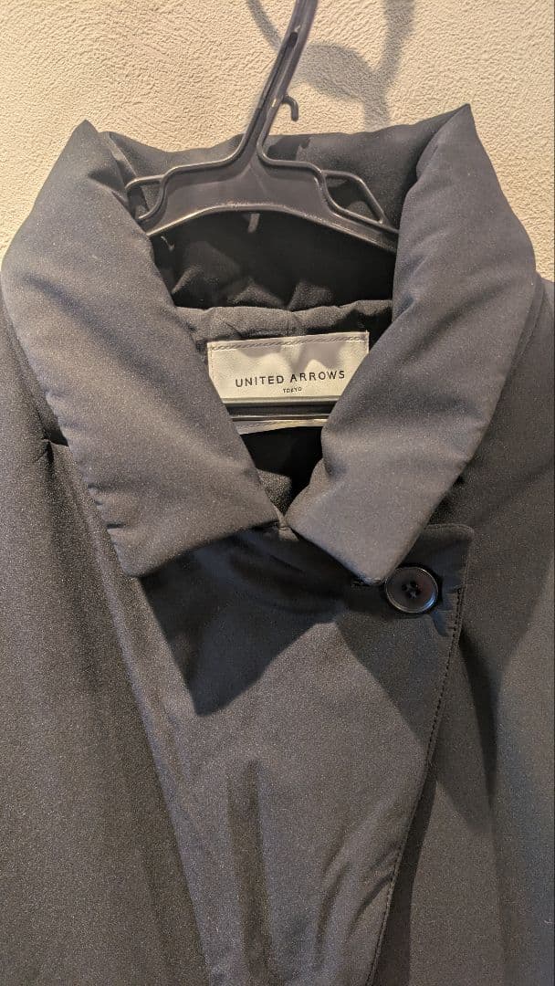 UNITED ALLOWS　 マフラー付き 黒 ロングコート