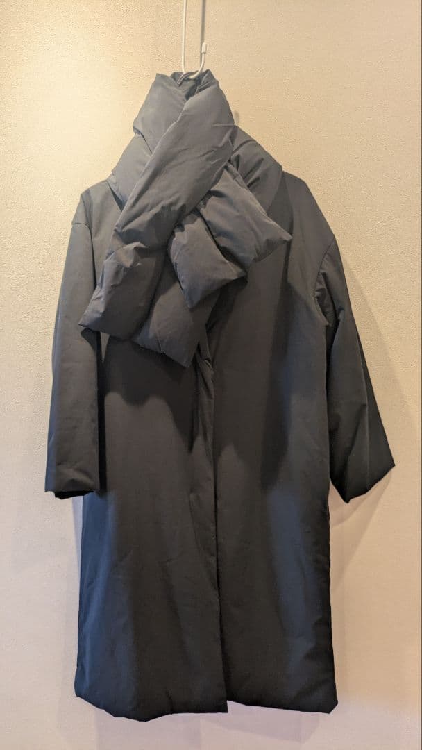 UNITED ALLOWS　 マフラー付き 黒 ロングコート