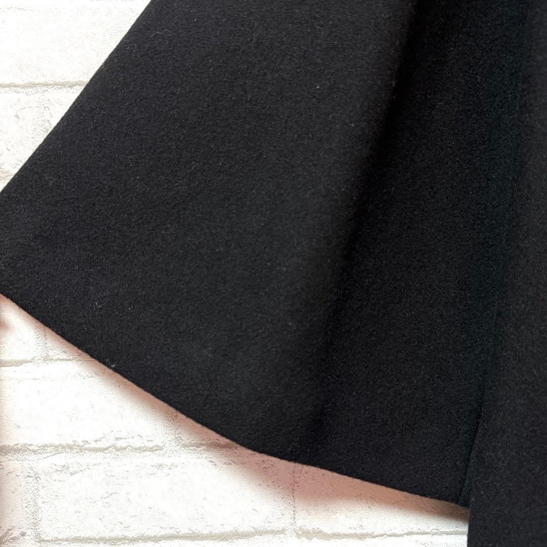 【ロイヤルパーティー】ファー付きポンチョコートFブルーフォックス スナップボタン