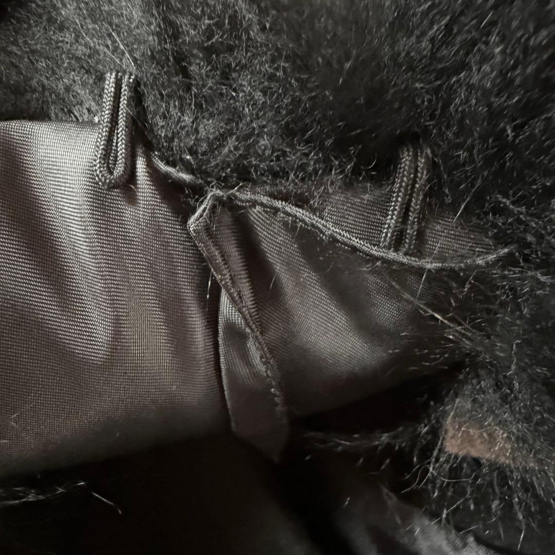 【ロイヤルパーティー】ファー付きポンチョコートFブルーフォックス スナップボタン