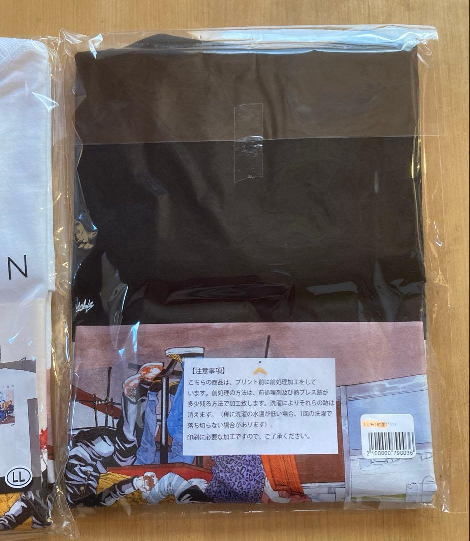 【LLsize】ギャングキング 富山空港限定 Tシャツ　黒白　GANGKING