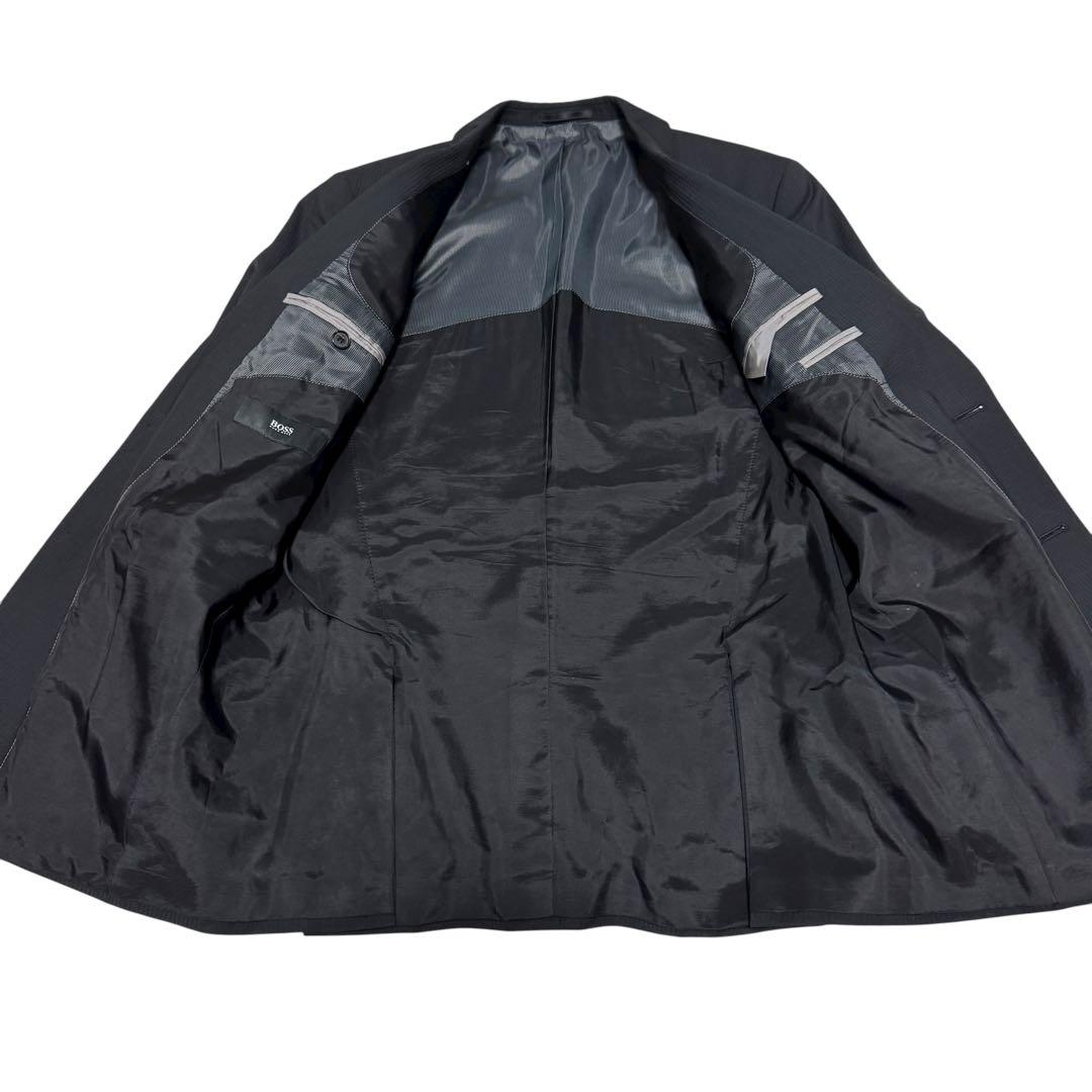 HUGO BOSS スーツ　セットアップ　シャドーチェック　ブラック　48