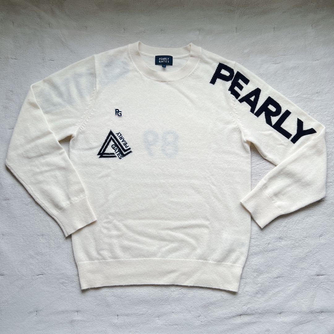 美品 カシミア100% パーリーゲイツ セーター サイズ1 白 レディース