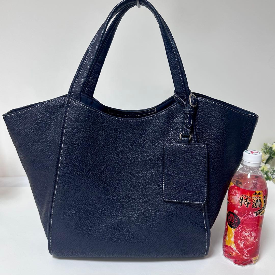 【美品】kitamura motomachi本革トートバッグ A4収納 肩掛け鞄