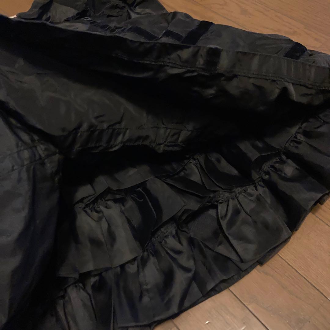 あけちゃん❤︎シャーリーテンプル１３０❤︎黒リボンのワンピース❤︎ペチコート付