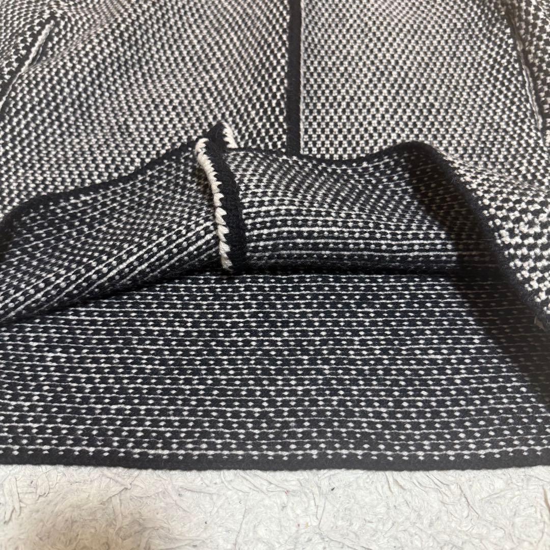 カシミヤ混/美品✨マックスマーラ ロングコート 千鳥柄 S カーディガン 白黒