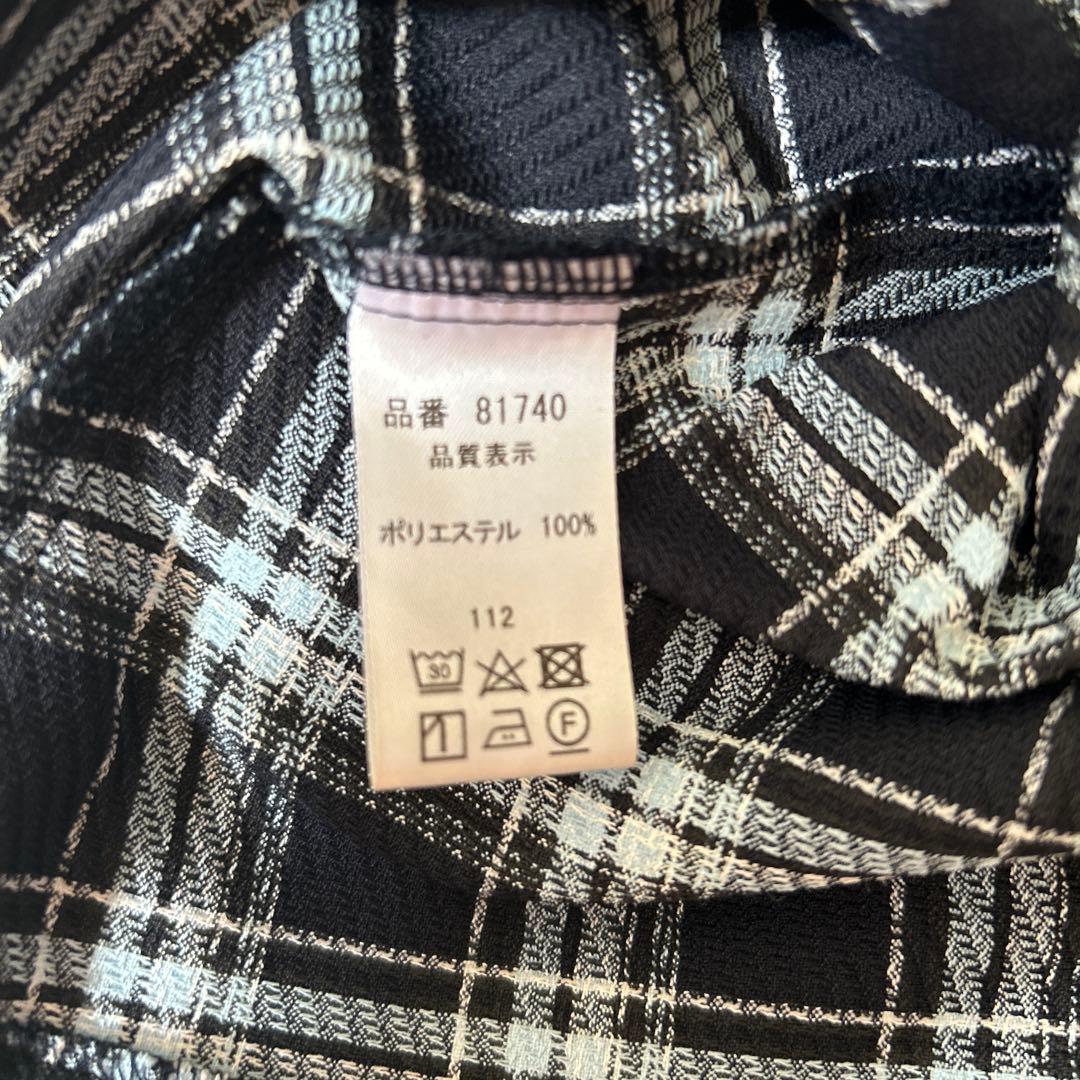 ネイビー チェック柄 ソフトジャケット 通年 事務服 15号