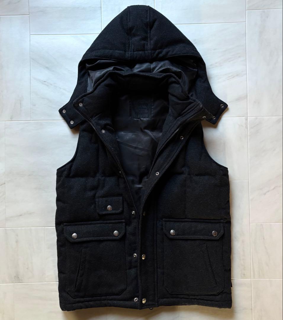 ステューシー ウールダウンベスト ジップアップ 2way Mサイズ
