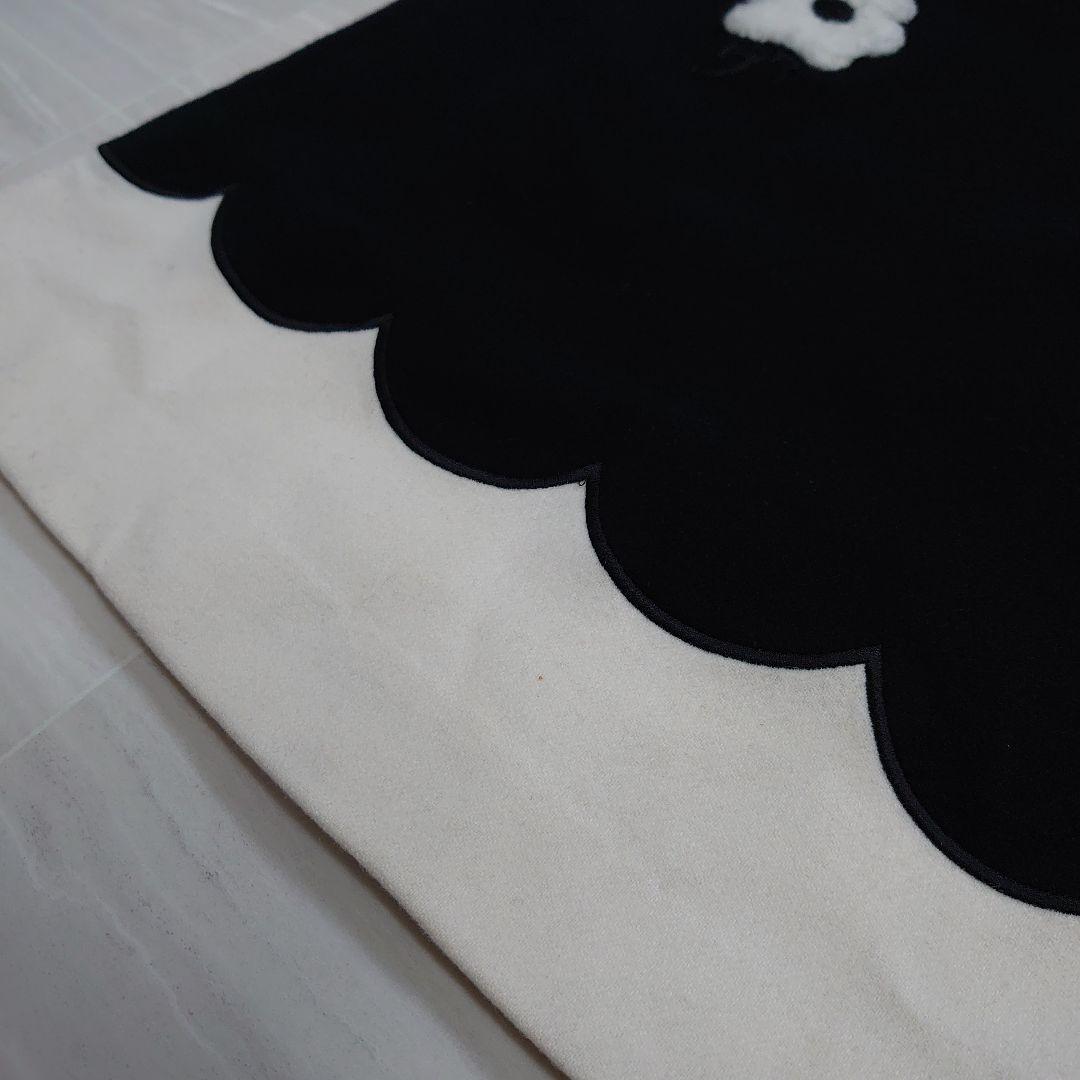 エムズグレイシー カメリアワンピース 花柄 黒 L ウール キュプラ