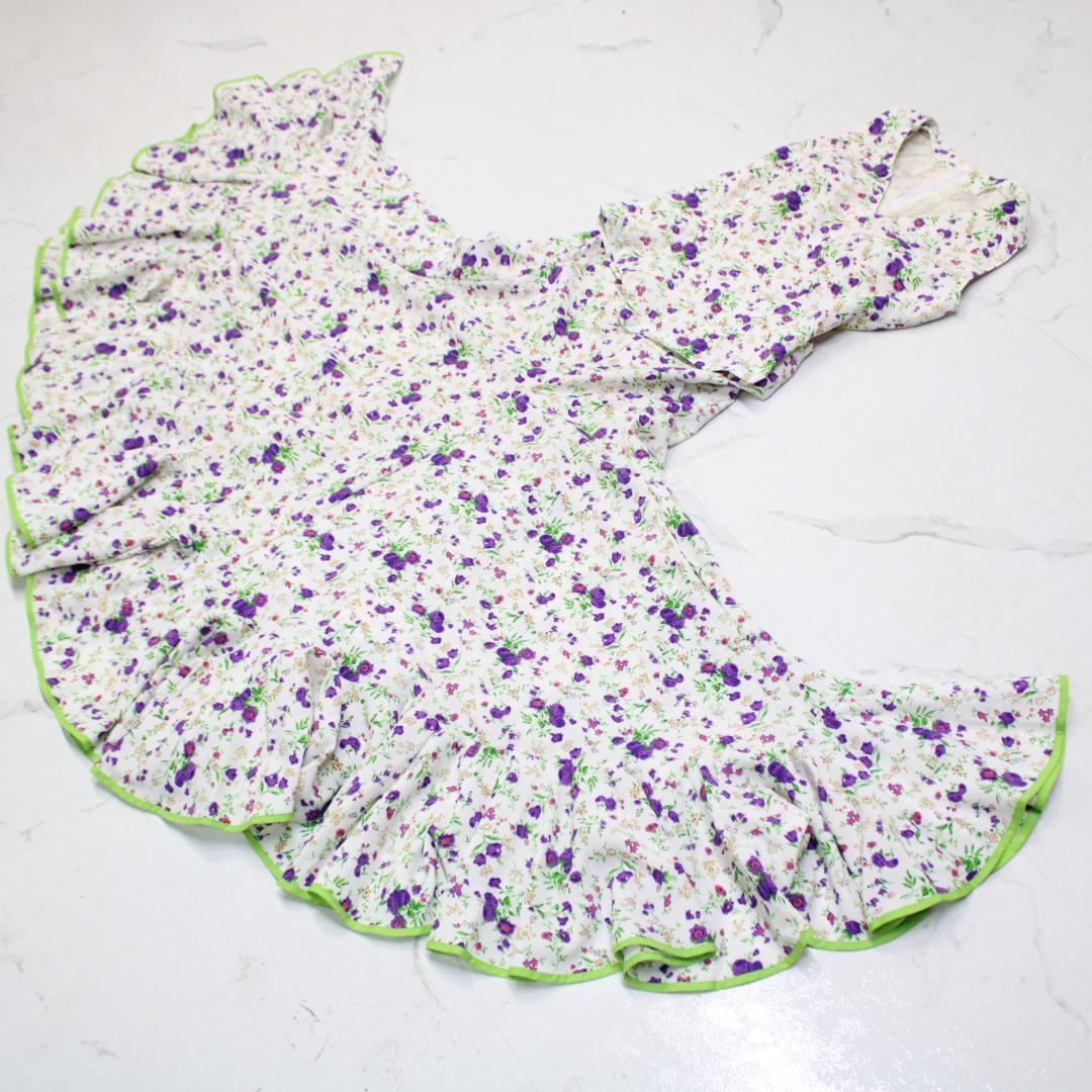 【美品 フラメンコ衣装】ホワイト＆花柄 Naomi Collection セット