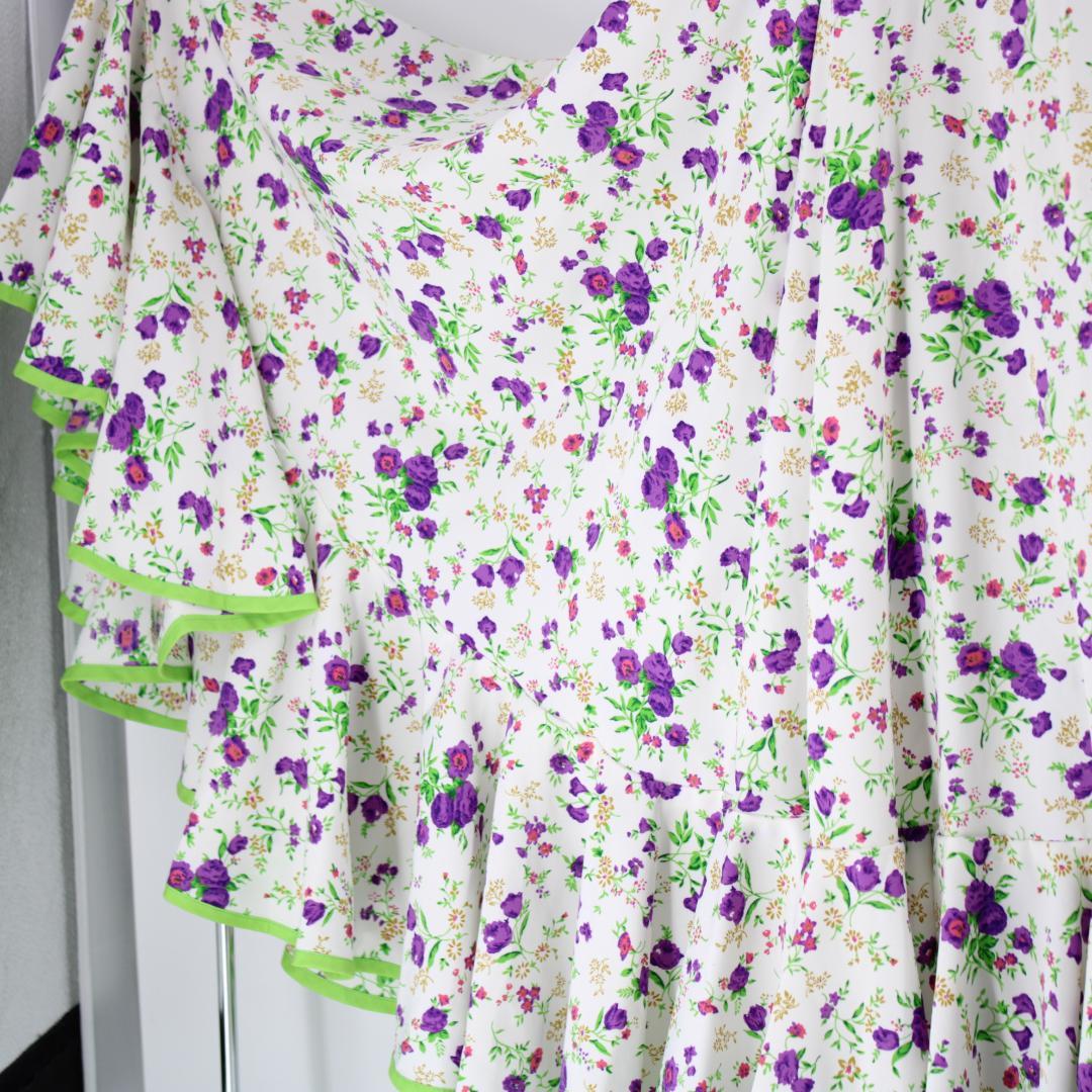 【美品 フラメンコ衣装】ホワイト＆花柄 Naomi Collection セット