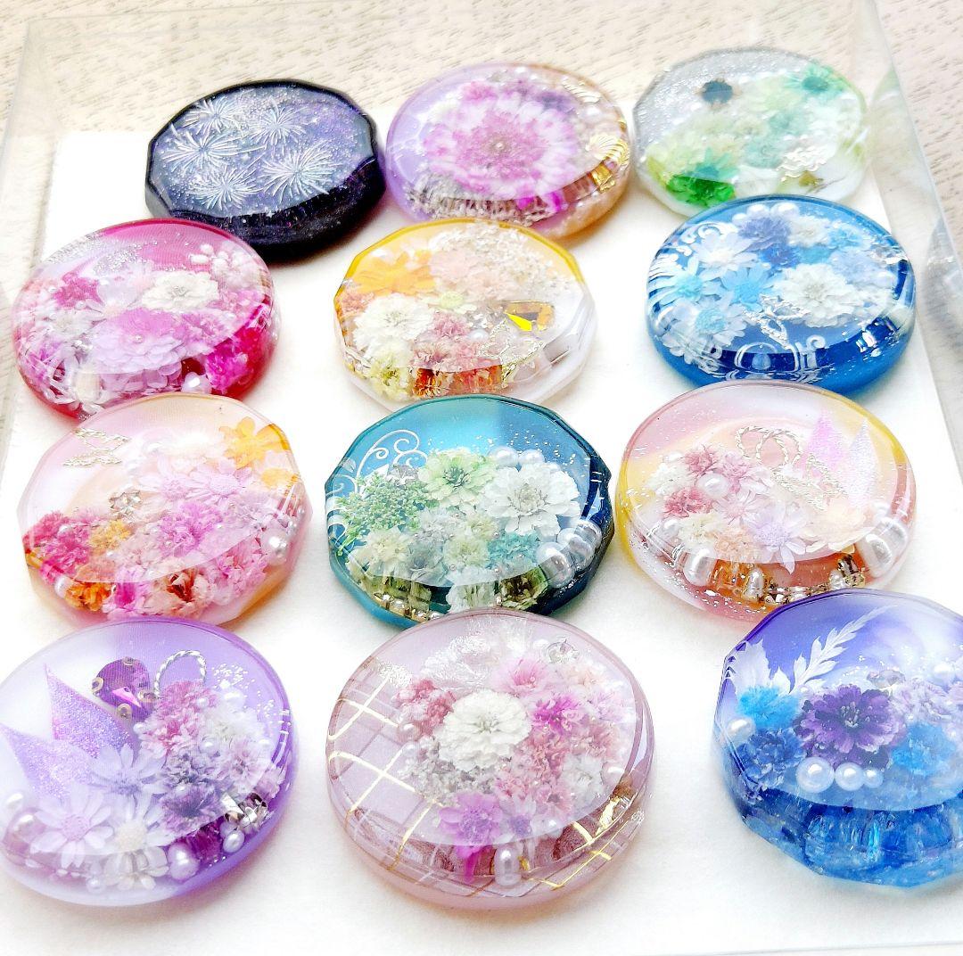 【1581】メグえもん　レジン　花火　ヘアゴム　ポニーフック　ブロ―チ