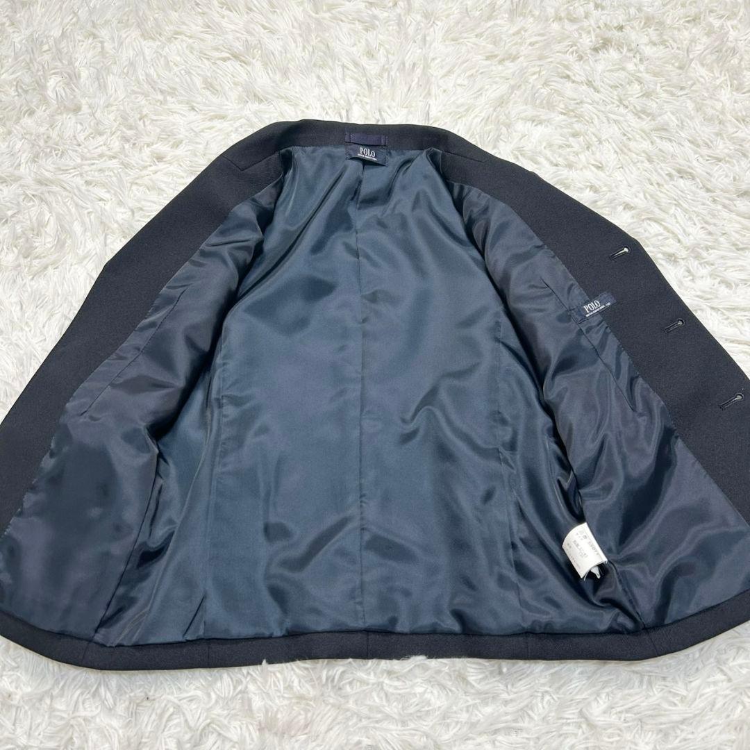 【美品】POLO フォーマル スーツ キッズ 120 卒服 ブラック