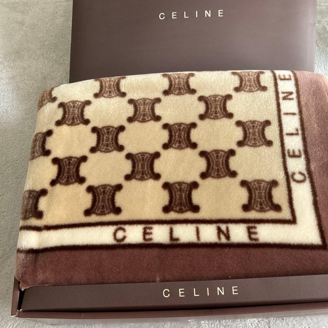 セリーヌ　CELINE マダカム柄　毛布