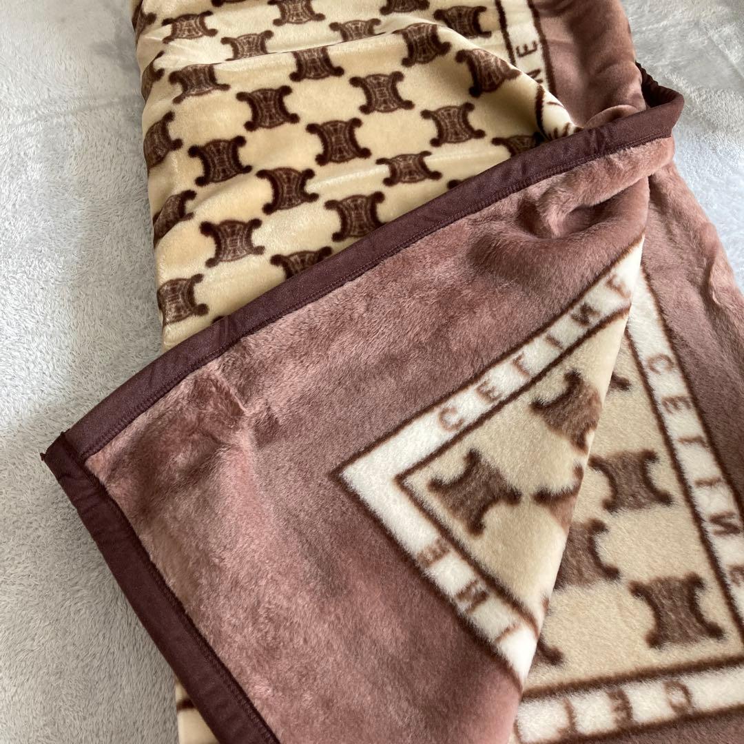 セリーヌ　CELINE マダカム柄　毛布