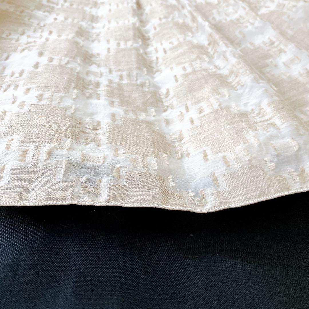 美品✨フォクシー Hydrangea リネン混 ノースリーブ ワンピース 38