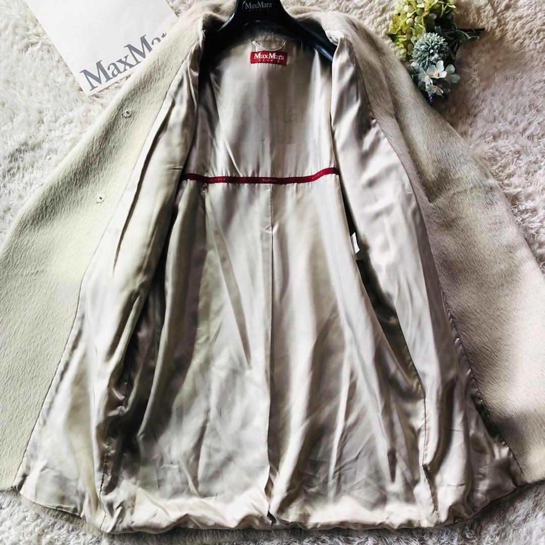 着用1回✨マックスマーラ ロングコート アルパカ フード ライトベージュ 40