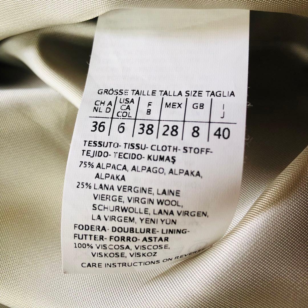 着用1回✨マックスマーラ ロングコート アルパカ フード ライトベージュ 40