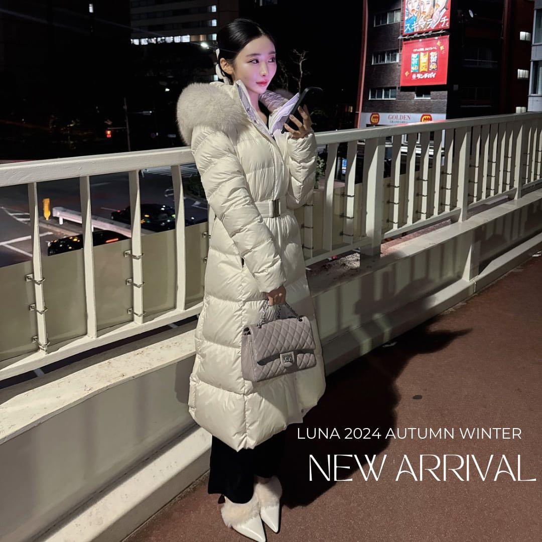 新品タグ付き 探偵ちゃん LUNA 5kgウエストベルト付きロングダウンコート