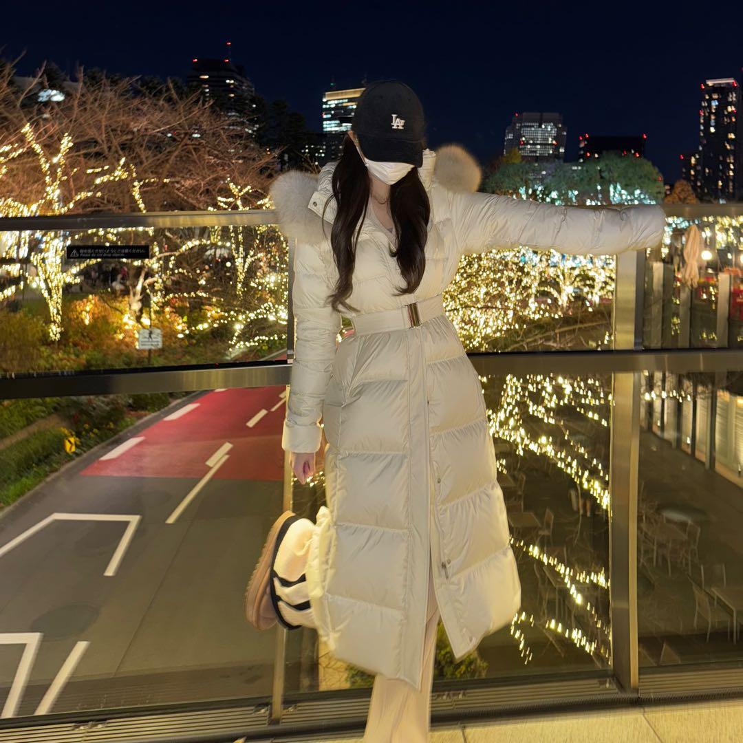 新品タグ付き 探偵ちゃん LUNA 5kgウエストベルト付きロングダウンコート