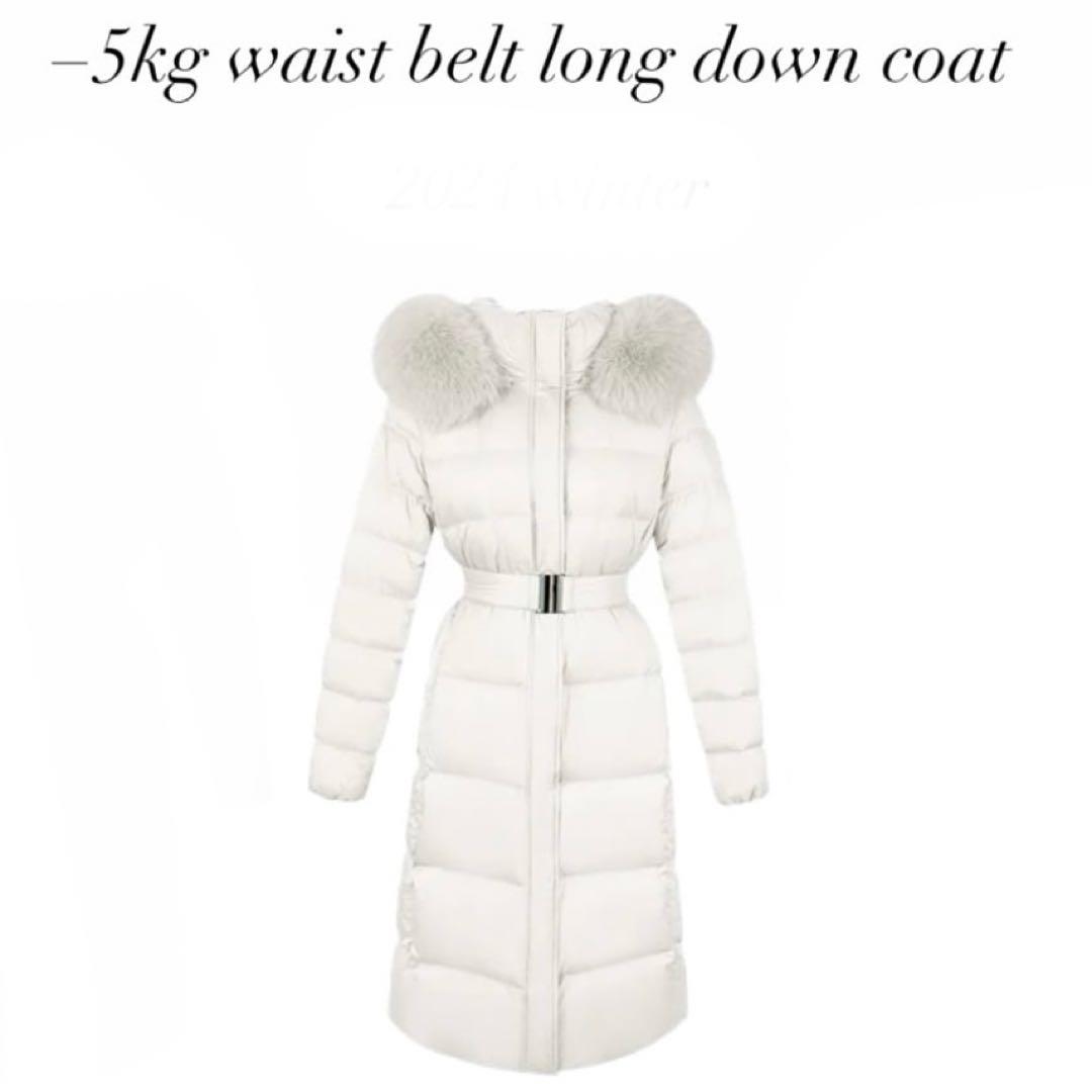 新品タグ付き 探偵ちゃん LUNA 5kgウエストベルト付きロングダウンコート
