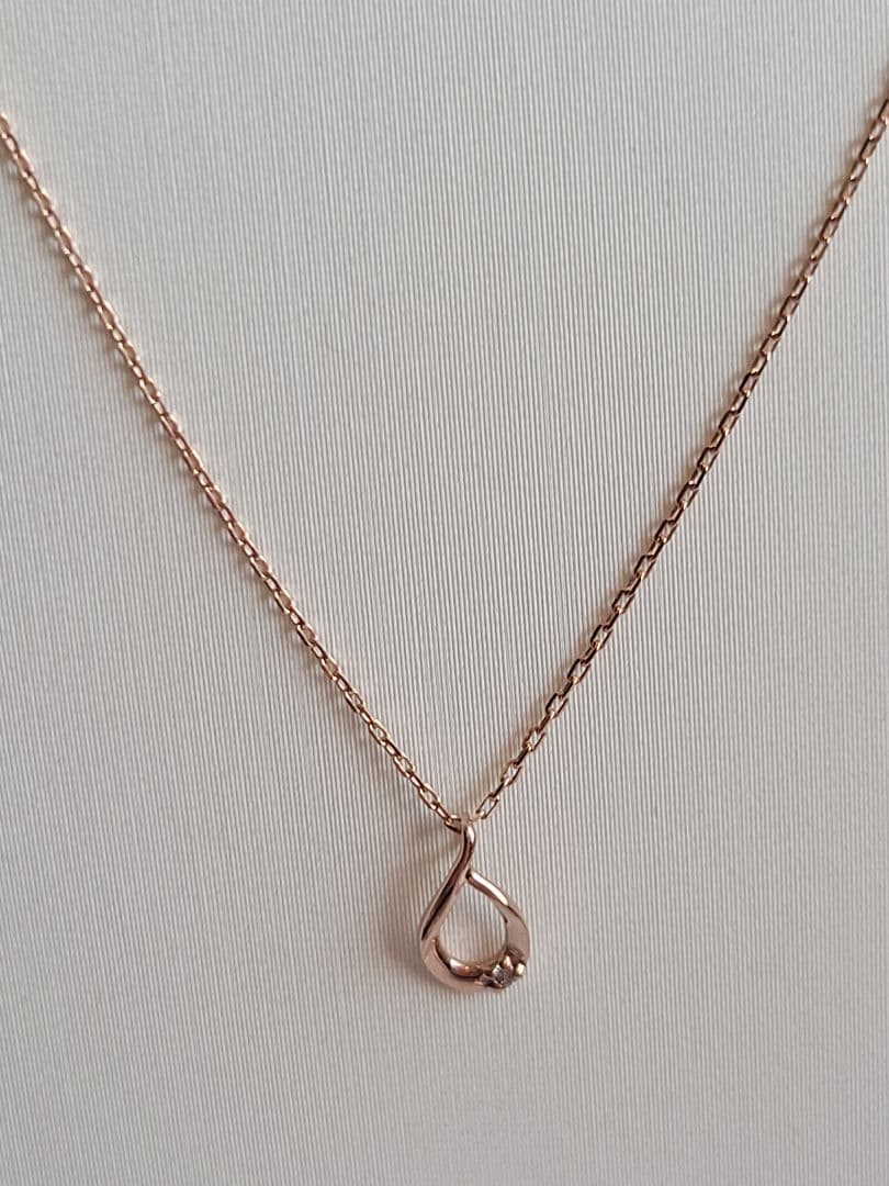 美品★K10 PG BLOOM ネックレス ペンダント ダイヤモンド