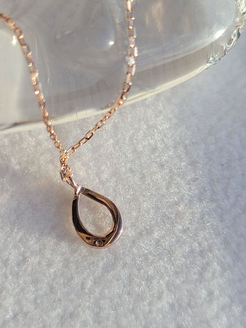 美品★K10 PG BLOOM ネックレス ペンダント ダイヤモンド