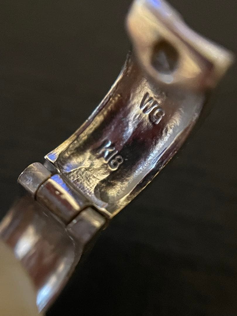 K18WG フープピアス　片耳