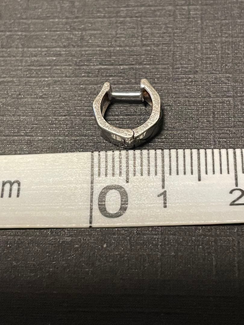 K18WG フープピアス　片耳