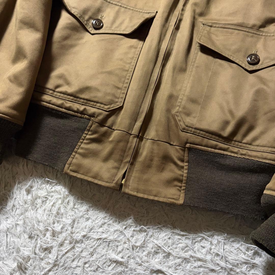 【雰囲気抜群】バズリクソンズ　フライトジャケット　B-10 襟ボア　カーキ　38