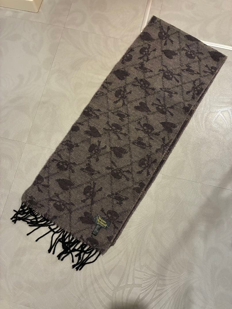 Vivienne Westwood マフラー スカル ハート オーブ 柄